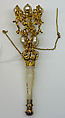 Bouquet holder, metal, shell, American or European