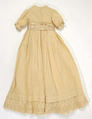 Christening ensemble, cotton, silk, probably American