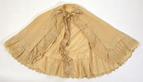 Christening ensemble, cotton, silk, probably American