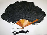 Fan, plastic, feathers, American