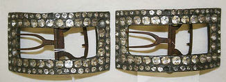 Shoe buckles, copper (?), European