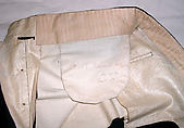 Wedding suit, (a) Byram & Son (American), (a, c) wool
(b) silk, cotton, American