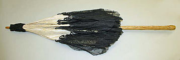 Parasol, cotton, wood, metal, probably European