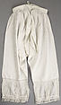 Drawers, cotton, American