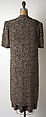 Ensemble, Edward Molyneux (French (born England), London 1891–1974 Monte Carlo), (a-c) silk (?)
(d) leather, French
