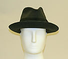 Fedora, wool, leather, American or European