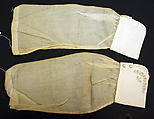 Undersleeves, cotton, linen, American
