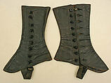 Gaiters, leather, probably American