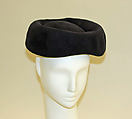 Hat, Hattie Carnegie, Inc. (American, 1918–1965), wool, American