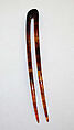 Hairpin, tortoiseshell, American or European