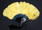 Fan, ostrich feathers, tortoiseshell, probably French
