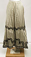 Petticoat, silk, probably French