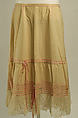 Petticoat, cotton, American