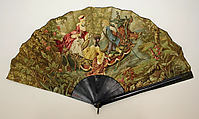 Fan, cotton, wood, European
