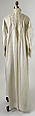 Nightgown, cotton, silk, American