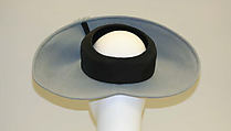 Hat, Madame Pauline, wool, rayon, American