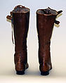 Hunting boots, leather, probably American
