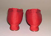 Evening slippers, silk, leather, probably American