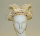 Hat, Bergdorf Goodman (American, founded 1899), straw, silk, horsehair, American