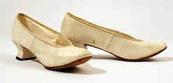 Wedding ensemble, Mrs. E. E. Holland, (a–d) silk
(e, f) leather, American