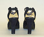 Sandals, Palter DeLiso, Inc. (American, 1927–1975), leather, metal, American