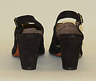 Pumps, Schwartz &amp; Benjamin, Inc. (American, 1923), leather, metal, American