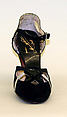 Evening shoes, Morris Wolock &amp; Co., rayon, cotton, metallic leather, American