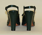 Pumps, Newton Elkin Shoe Co., a,b) leather, metal, American