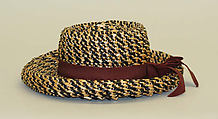 Hat, John-Frederics (American, 1929–1948), straw, American