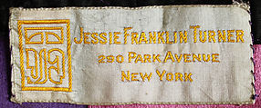 Dress, Jessie Franklin Turner (American, 1923–1943), silk, American