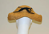 Hat, Sally Victor (American, 1905–1977), straw, artificial flowers, American