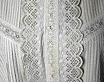 Nightgown, cotton, American