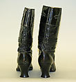 Riding boots, leather, probably Mexican
