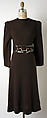 Dress, Claire McCardell (American, 1905–1958), (a) wool
(b) leather, American