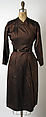 Ensemble, Claire McCardell (American, 1905–1958), rayon, leather, American