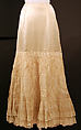 Petticoat, silk, cotton, American