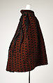 Cape, wool, silk, feathers, cotton, American
