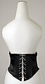 Waist cincher, silk, whalebone, American