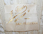 Wedding ensemble, silk, cotton, American