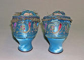 Pumps, silk, metal thread, French