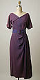 Dress, Robert Piguet (French, born Switzerland, 1901–1953), teca, rayon staple, French