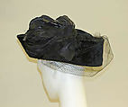 Hat, silk, feathers, French