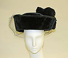 Hat, silk, feathers, French