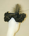 Tricorne, silk, wire, feathers, French