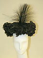 Tricorne, silk, wire, feathers, French