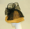 Mushroom hat, straw, silk, wire, French