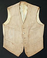 Vest, cotton, probably American