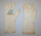 Gloves, cotton, probably French