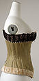 Corset, cotton, silk, American