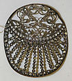 Shoe buckles, steel, glass, probably American